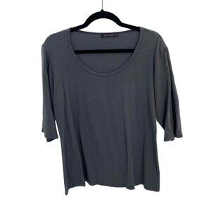 Cut Loose 3/4 Sleeve Tee T-Shirt Womens XL‎ Gray Rayon
